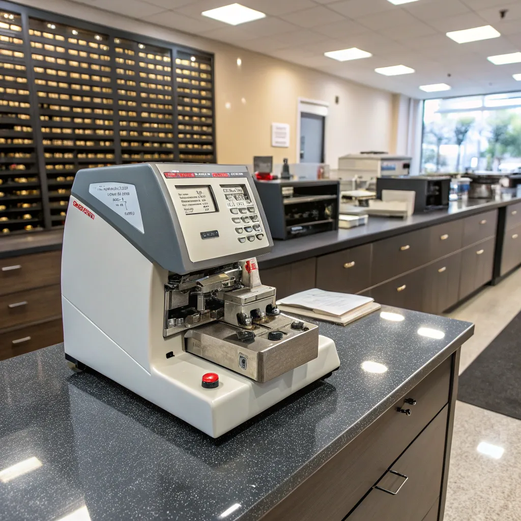 Key duplication machine at XERANLITHOS office